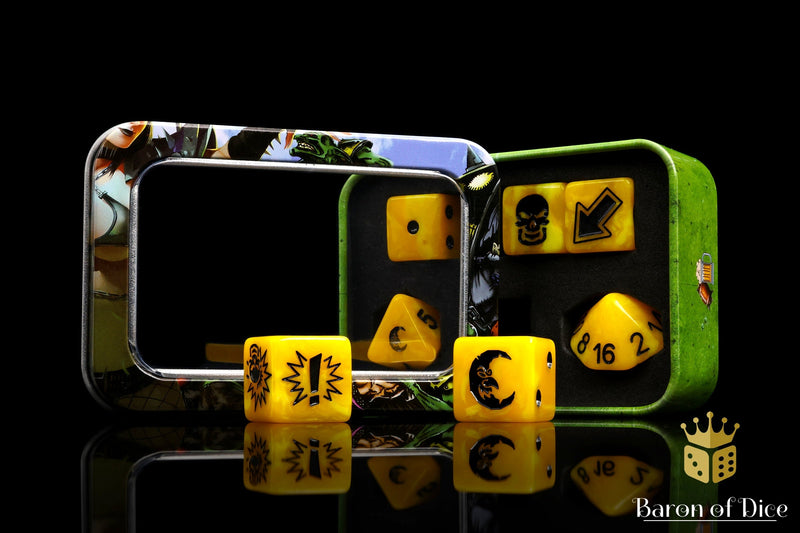 Load image into Gallery viewer, Twilight - Bloody Football Dice (Set of 7)
