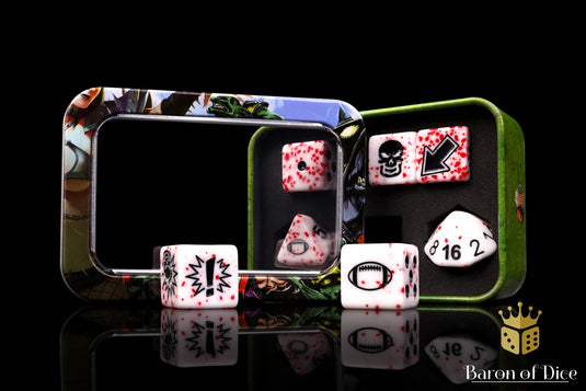 Murderous - Bloody Football Dice (Set of 7)