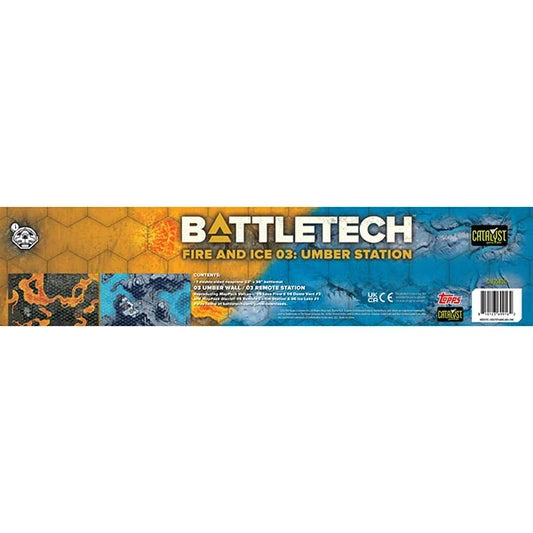 BattleTech: Battle Mat - Fire and Ice Umber Station 