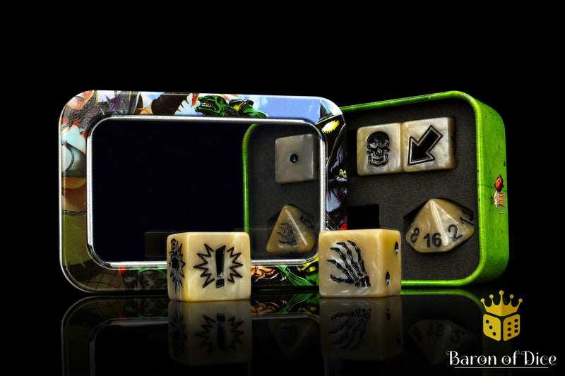 Load image into Gallery viewer, Bone - Bloody Football Dice (Set of 7)
