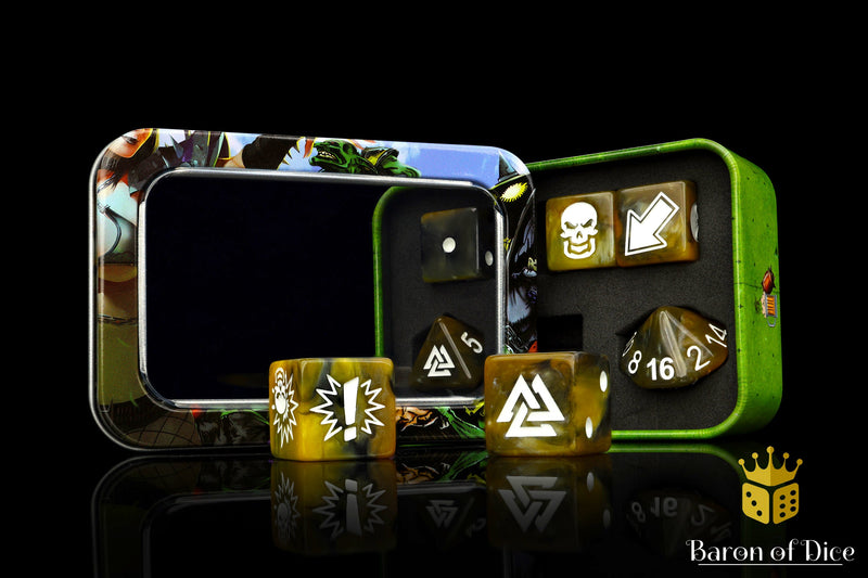 Load image into Gallery viewer, Glorious Ale - Bloody Football Dice (Set of 7)
