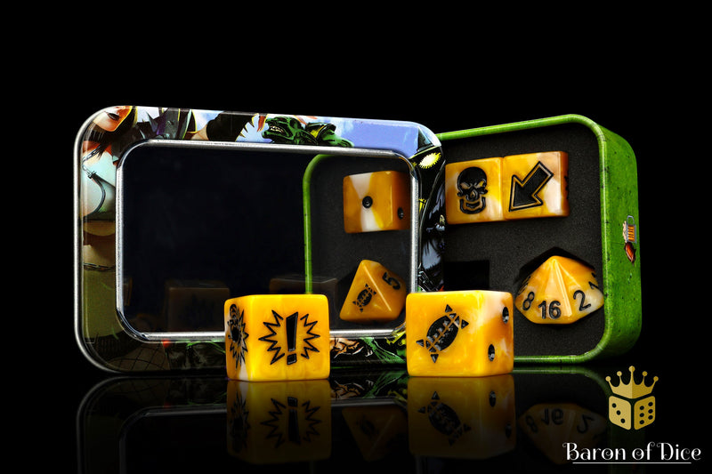 Load image into Gallery viewer, Go for Gold - Bloody Football Dice (Set of 7)
