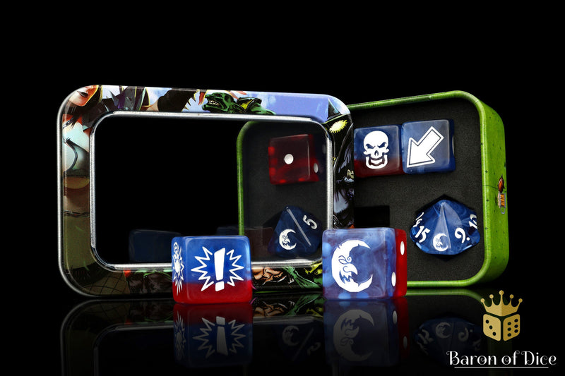 Load image into Gallery viewer, Revolution - Bloody Football Dice (Set of 7)
