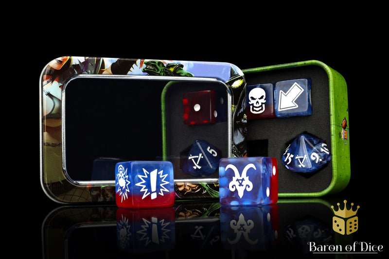 Load image into Gallery viewer, Revolution - Bloody Football Dice (Set of 7)
