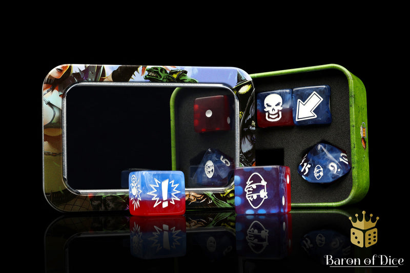 Load image into Gallery viewer, Revolution - Bloody Football Dice (Set of 7)
