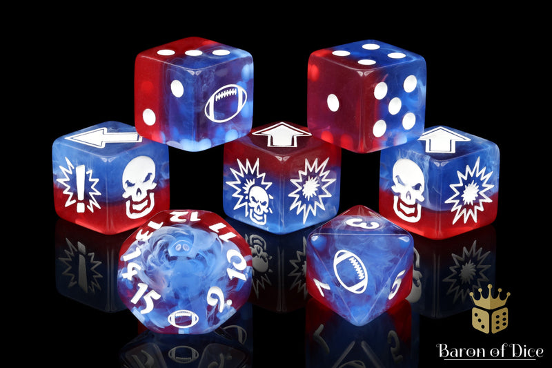 Load image into Gallery viewer, Revolution - Bloody Football Dice (Set of 7)
