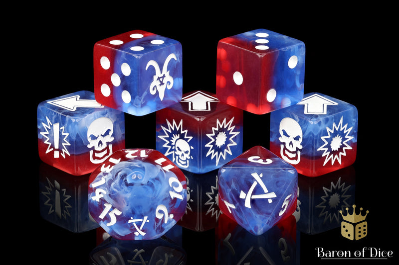 Load image into Gallery viewer, Revolution - Bloody Football Dice (Set of 7)
