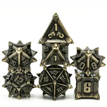 Warrior's Flail: Bronze - Metal RPG Dice Set 