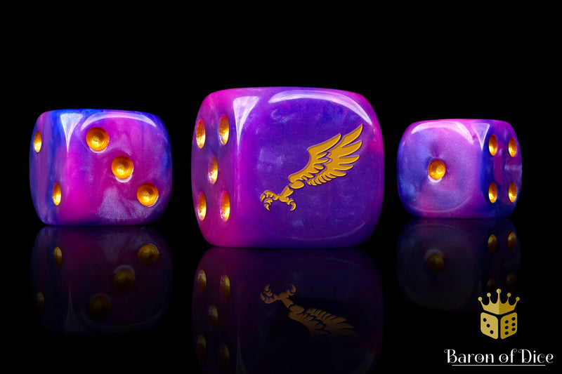 Load image into Gallery viewer, Children Of Profligacy Dice - Gold Inlay
