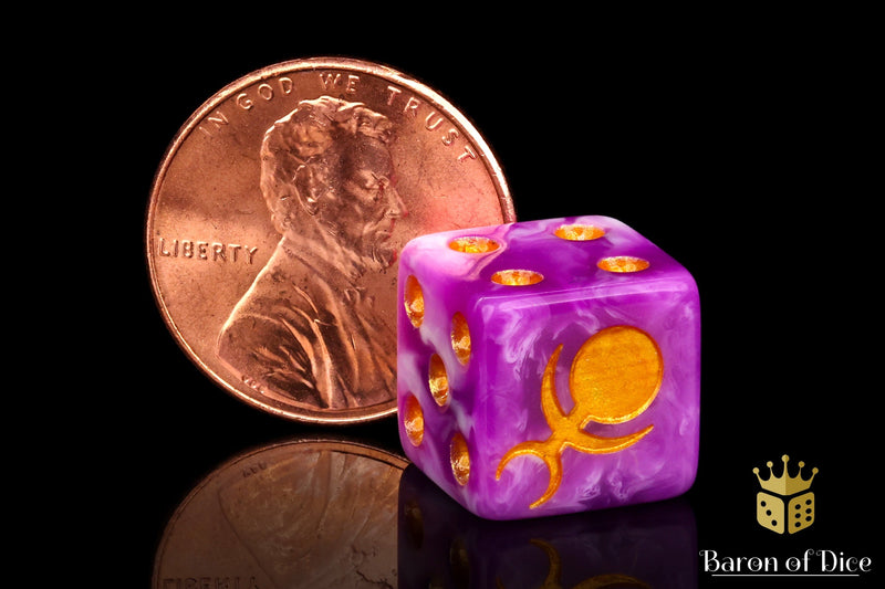 Load image into Gallery viewer, Gluttony Dice - Gold Inlay
