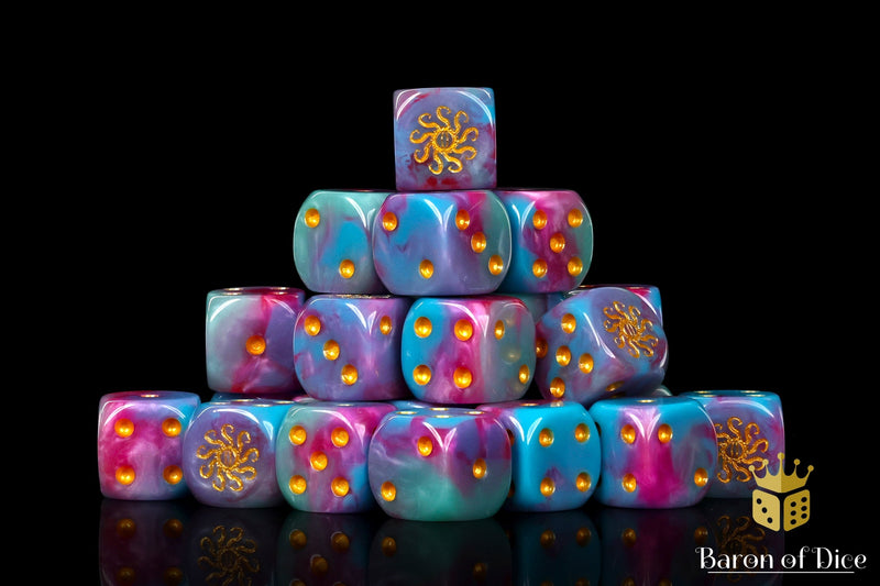 Load image into Gallery viewer, Cult of Knowledge Dice - Pink &amp; Purple
