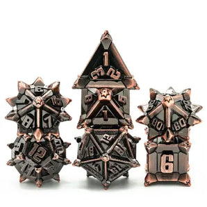Warrior's Flail: Copper - Metal RPG Dice Set 