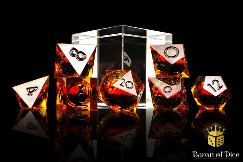 Load image into Gallery viewer, Evil Eye Liquid Core RPG Dice Set - 7 Pieces
