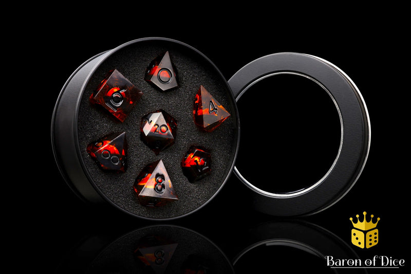 Load image into Gallery viewer, Evil Eye Liquid Core RPG Dice Set - 7 Pieces
