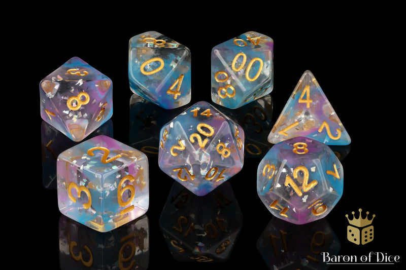 Load image into Gallery viewer, Amethyst RPG Dice - 7 Pieces
