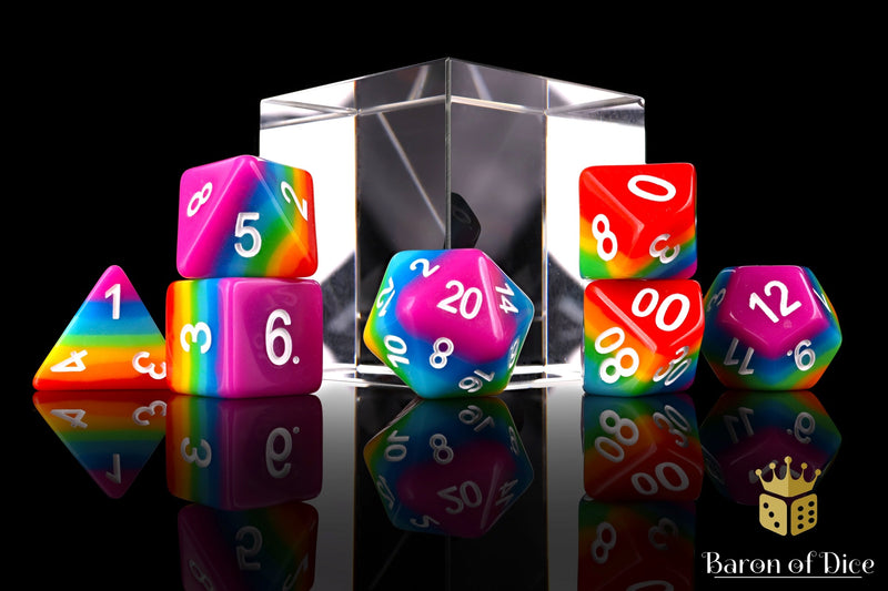 Load image into Gallery viewer, Pastel RPG Dice Set - 7 Pieces
