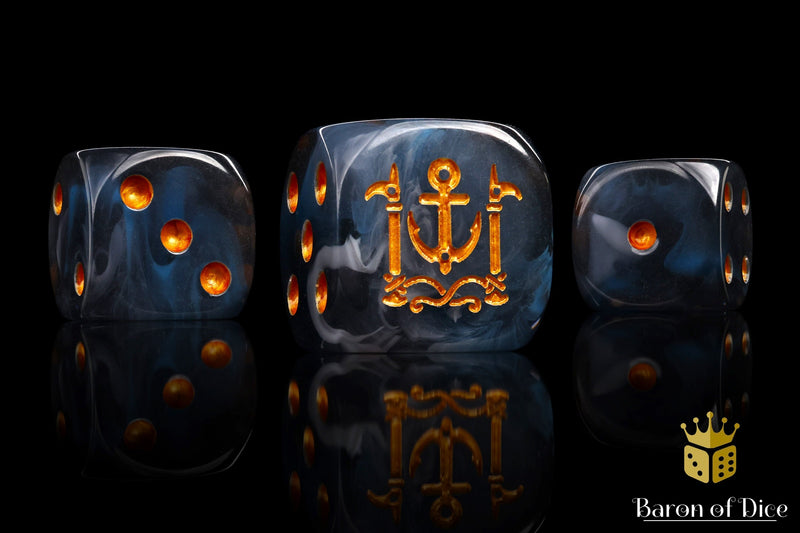 Load image into Gallery viewer, Golden Dockyard Dice
