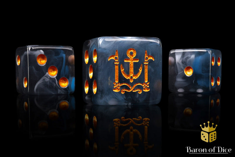 Load image into Gallery viewer, Golden Dockyard Dice
