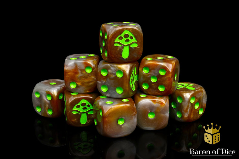 Load image into Gallery viewer, Shroom Dice - Bright Green
