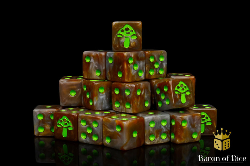 Load image into Gallery viewer, Shroom Dice - Bright Green
