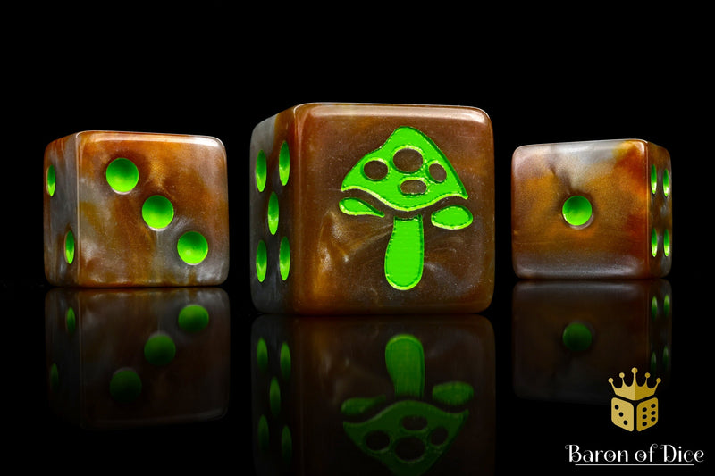 Load image into Gallery viewer, Shroom Dice - Bright Green
