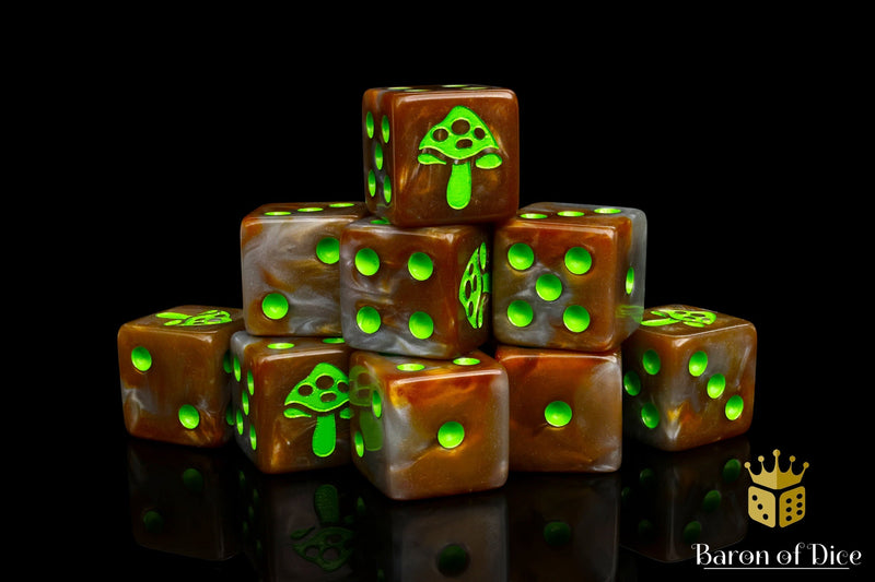 Load image into Gallery viewer, Shroom Dice - Bright Green
