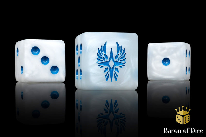 Load image into Gallery viewer, Magical Elves Dice - Ancient White 
