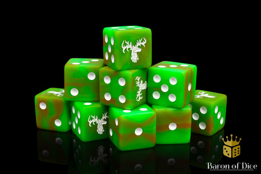 Forest Stag Dice - Green