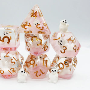 Pink Polar Bear RPG Dice Set 