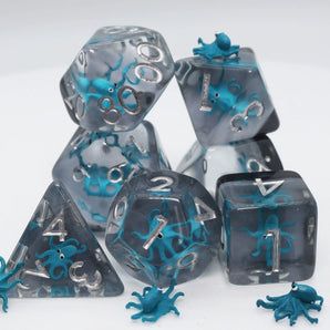 Teal Octopus RPG Dice Set 