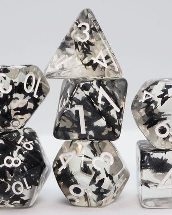 Butterfly Kiss - Black RPG Dice Set 