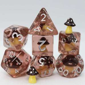 Coffee Mushroom RPG Dice Set 