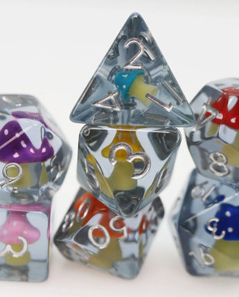 Whimsical Mushrooms RPG Dice Set 