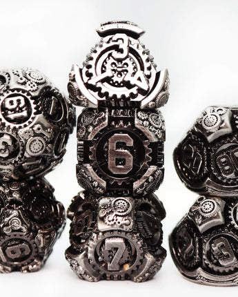 Airship Gears: Fierce Flotilla - Metal RPG Dice Set 