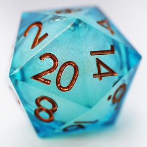 33mm Sharp Edge Liquid Core D20 - Ocean Swirl 