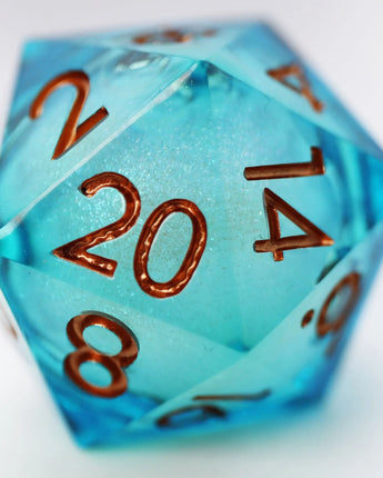 33mm Sharp Edge Liquid Core D20 - Ocean Swirl 