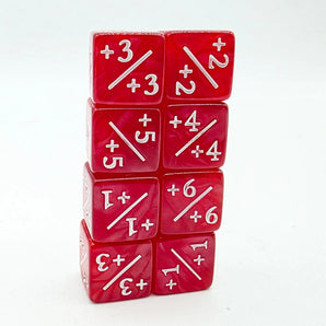 +1/+1 Pearl Red Counters for Magic - Set of 8 