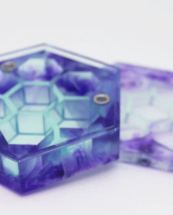 Sharp Edge Resin Dice Vault - Billowing Magic (Dark Blue) 