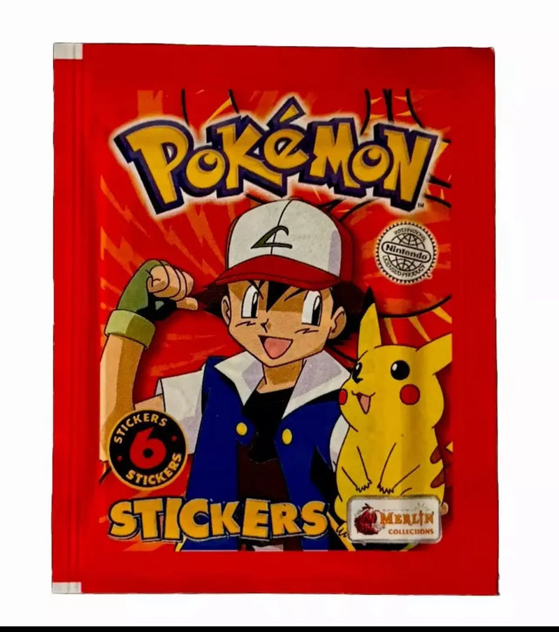 Load image into Gallery viewer, Pokemon Topps 1999 Merlin Sticker Sealed Pack 
