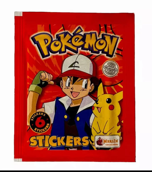 Pokemon Topps 1999 Merlin Sticker Sealed Pack 