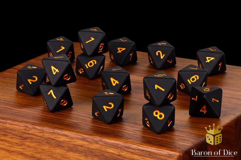 Load image into Gallery viewer, Matte Black D8 Dice
