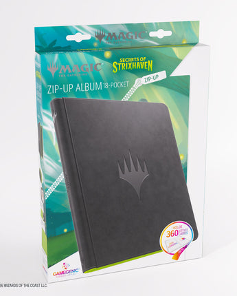 Gamegenic Secrets of Strixhaven: Prime Zip-Up Album 18-Pocket - Black/Green 