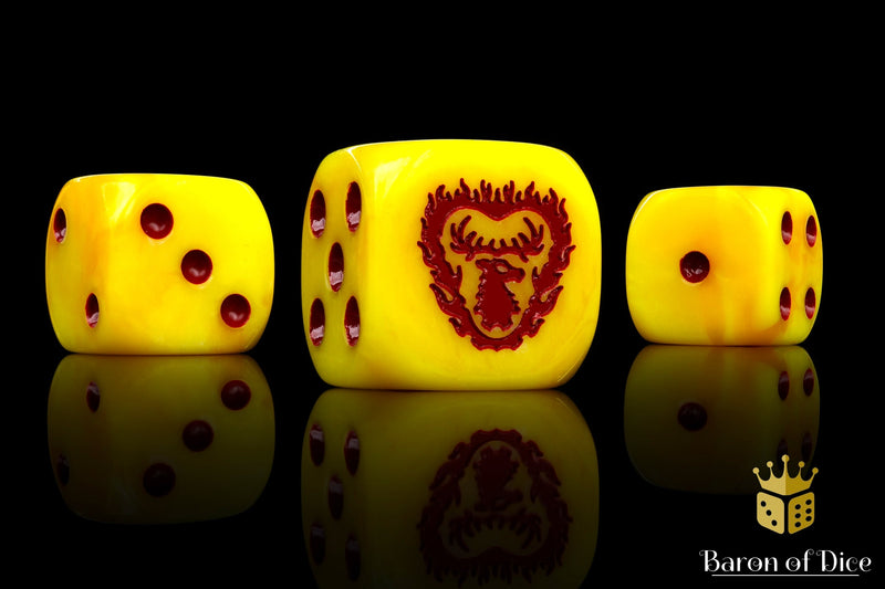 Load image into Gallery viewer, Stag on Fire Dice
