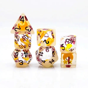 Glow in the Dark Moon and Star RPG Dice Set 