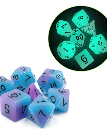 Glow in the Dark Supernova RPG Dice Set 