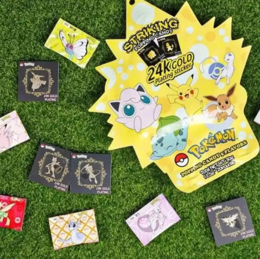 Pokémon Striking Popping Candy (1 pack) + 24K Gold Sticker (Korean) 