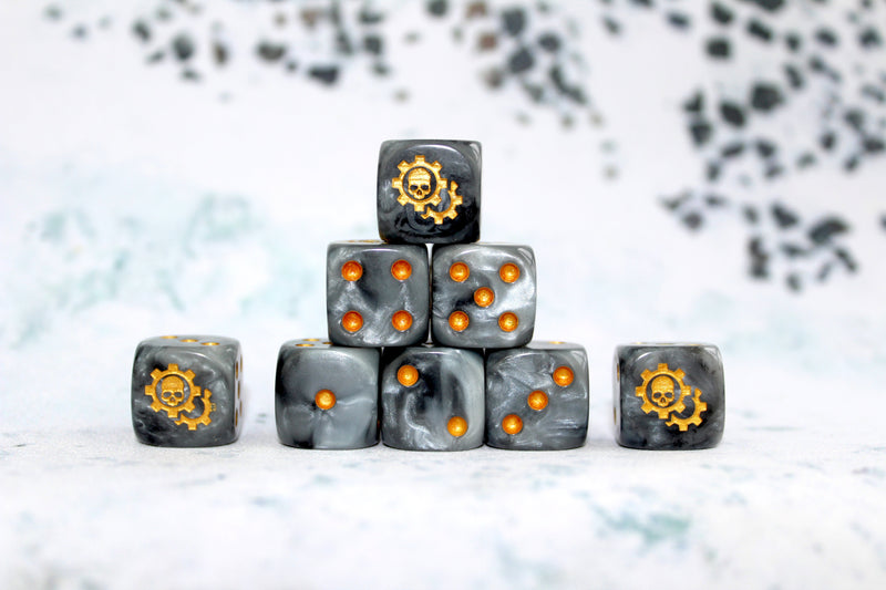 Load image into Gallery viewer, Golden Cog Dice
