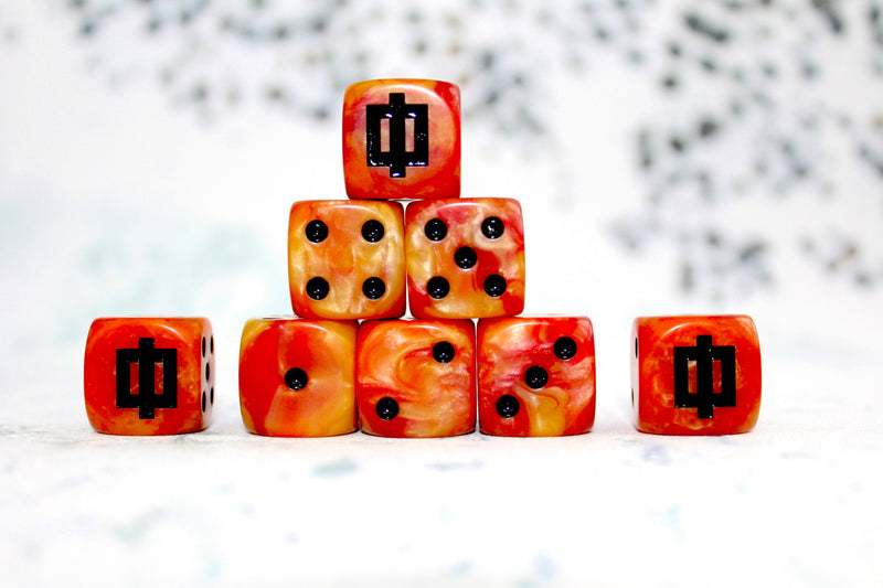 Load image into Gallery viewer, Dwarven Fyre Rune Dice
