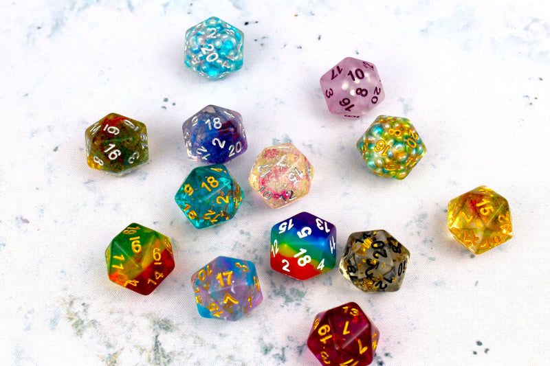 Load image into Gallery viewer, Single D20 - Polyhedral Dice
