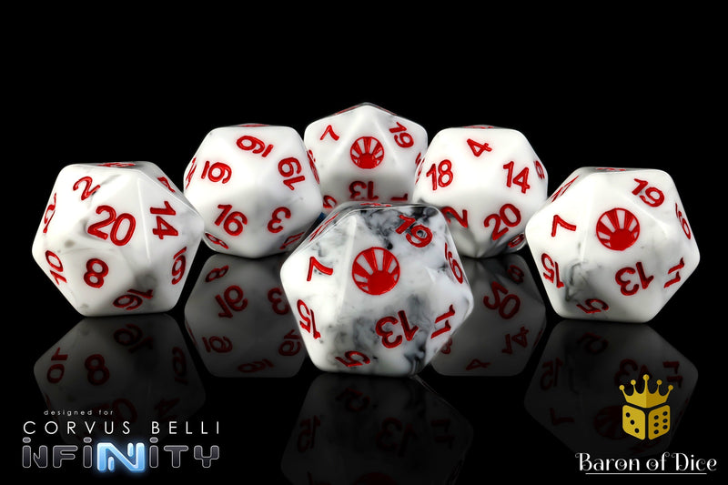 Load image into Gallery viewer, Infinity: Japanese Secessionist Army (JSA) - Official Dice Set 
